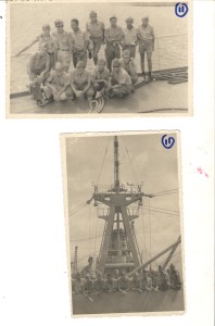 Alunos realizando a viagem de instrução, a bordo do navio Custódio de Melo, da Marinha do Brasil (1963)