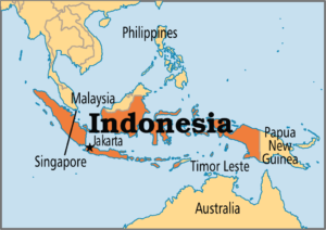 Mapa da Indonésia. (Imagem: Google Imagens)