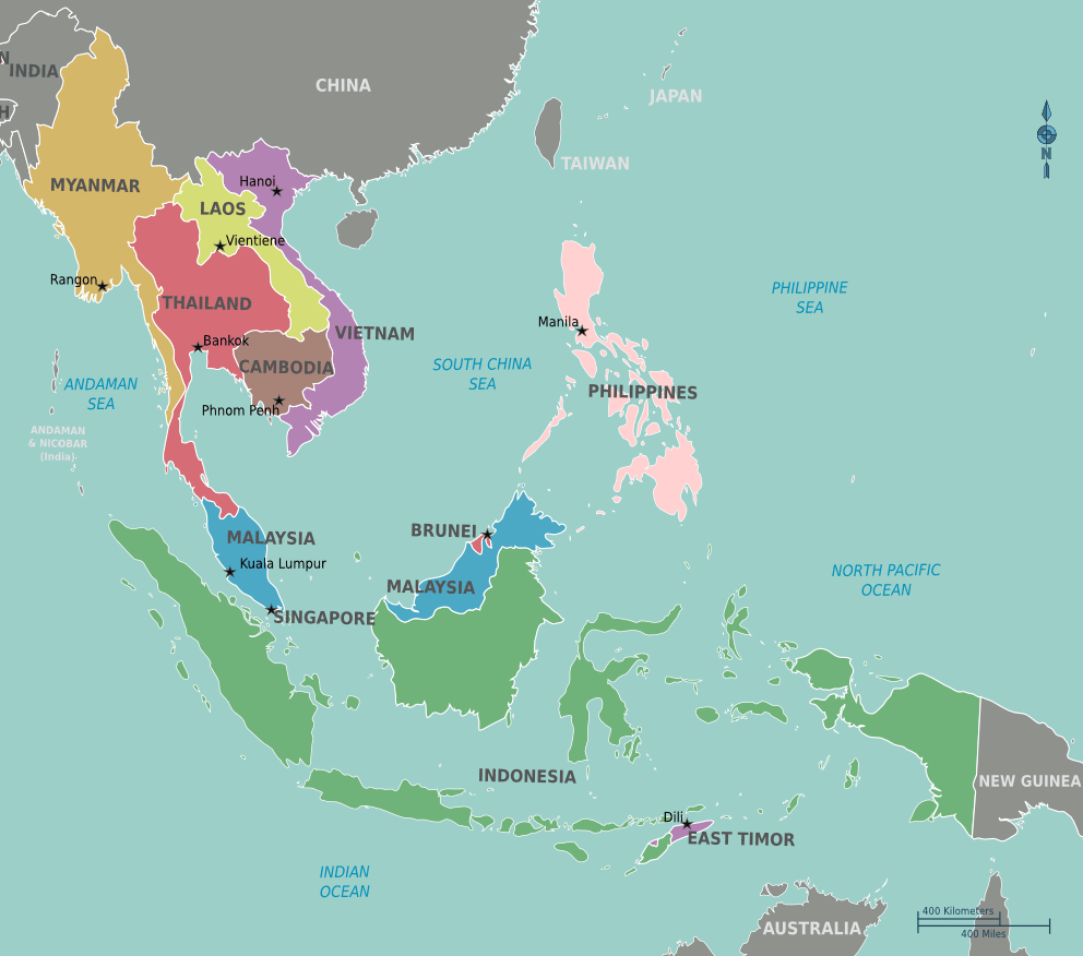 Malásia, Filipinas e Indonésia (Imagem: Google Imagens)